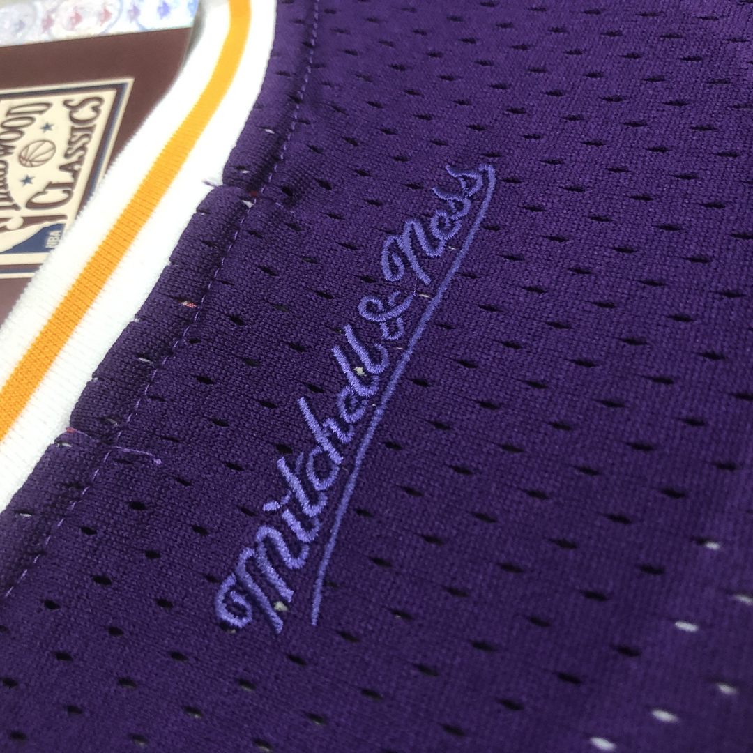 Regata Cropped Los Angeles Lakers Mitchell & Ness Hardwood Classics Roxa