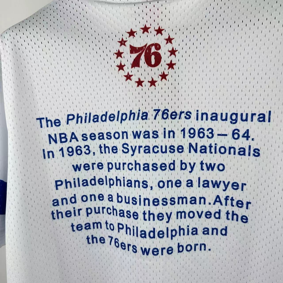 Camisa NBA Philadelphia 76ers Mitchell & Ness Hardwood Classics Vintage