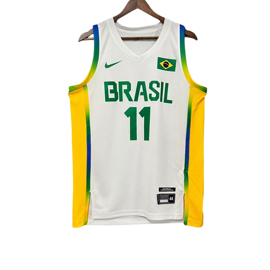 Camisa Regata Brasil FIBA 2024 - Branca