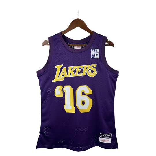 Camisa Regata Los Angeles Lakers Mitchell & Ness Hardwood Classics Edição Limitada