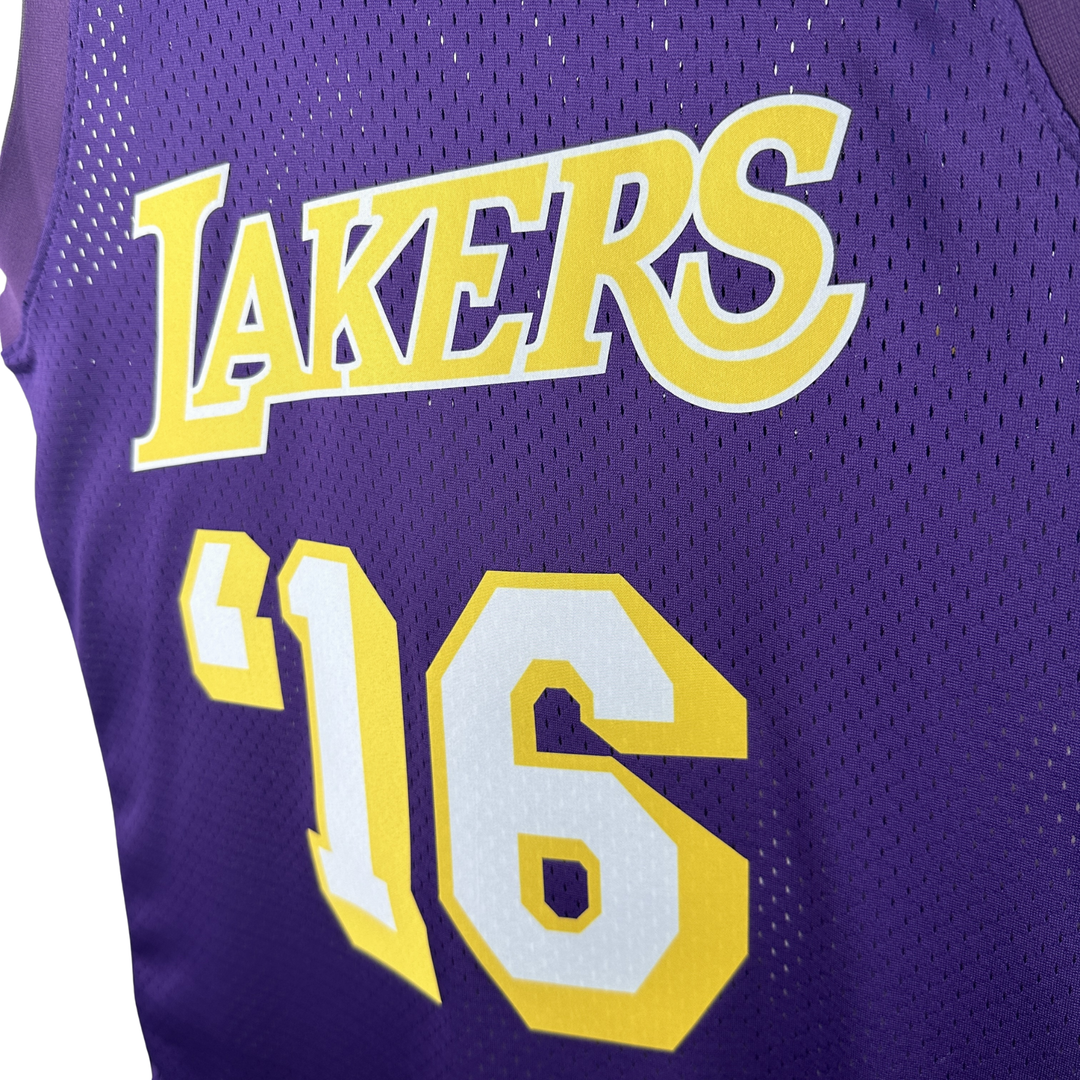 Camisa Regata Los Angeles Lakers Mitchell & Ness Hardwood Classics Edição Limitada
