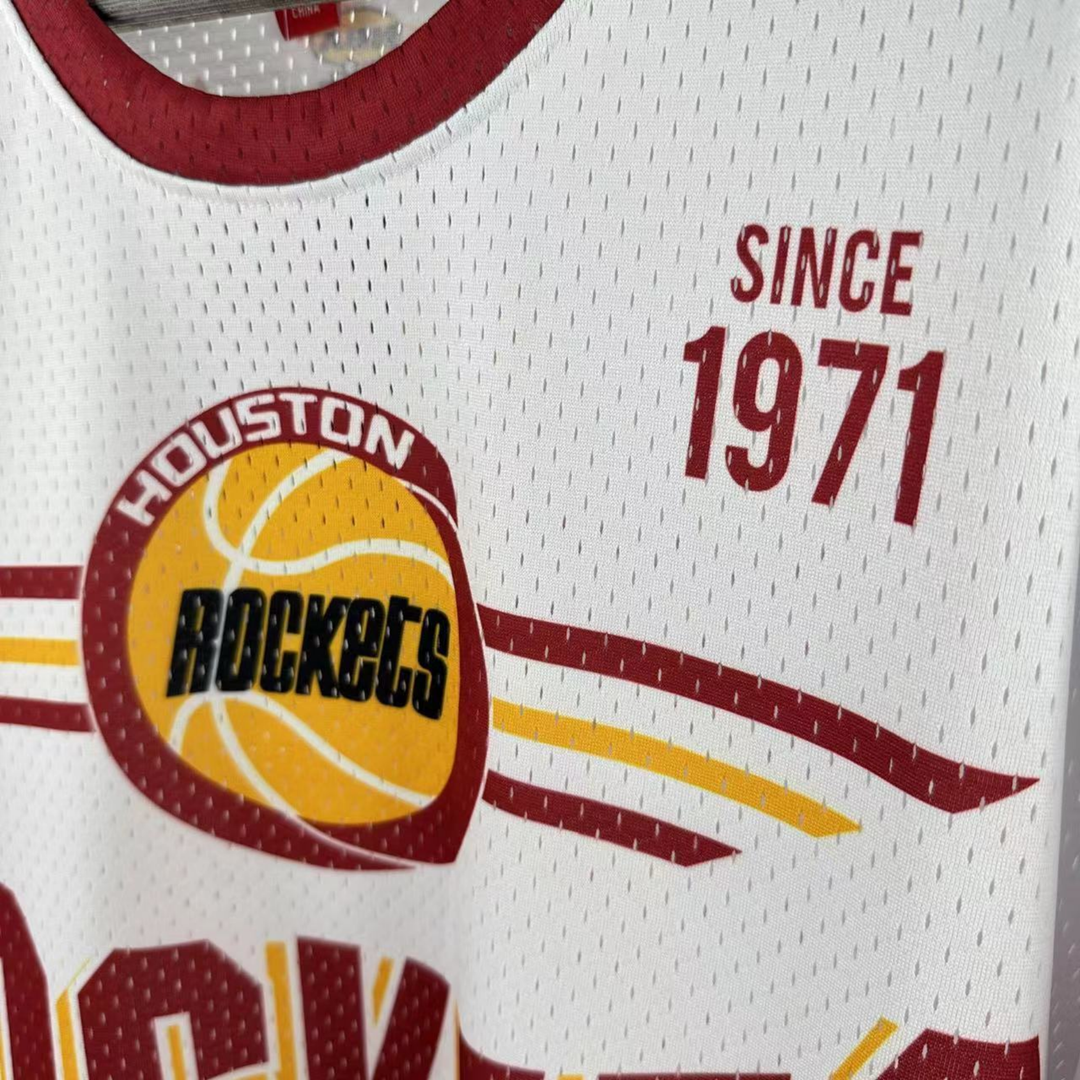 Camisa NBA Houston Rockets Mitchell & Ness Hardwood Classics Vintage