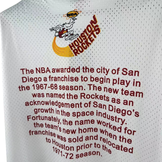 Camisa NBA Houston Rockets Mitchell & Ness Hardwood Classics Vintage