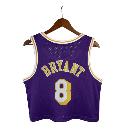Regata Cropped Los Angeles Lakers Mitchell & Ness Hardwood Classics Roxa (imagem 2)